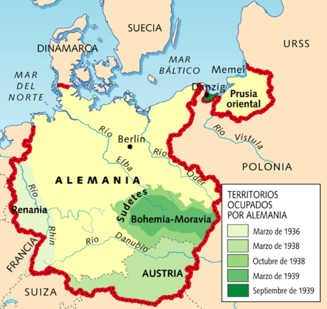 Mapa de Expansión Nazi