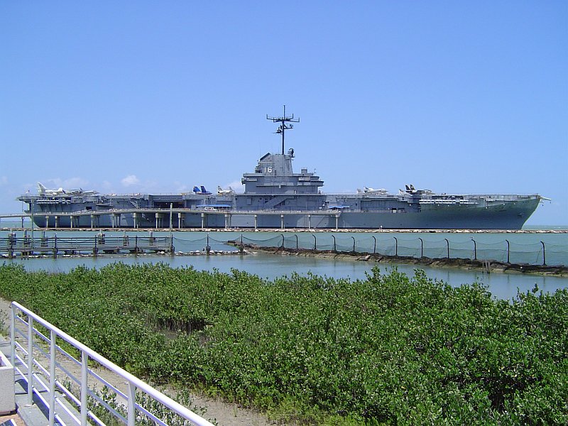 USS Lexington CV 16 conservado en el Museo del Lexington, en la bahía de Corpus Christi, Texas, EE.UU.