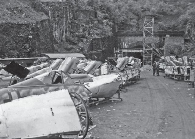 Fábrica subterránea de ensamblaje de cazas Focke Wulf 190 en la región del Ruhr