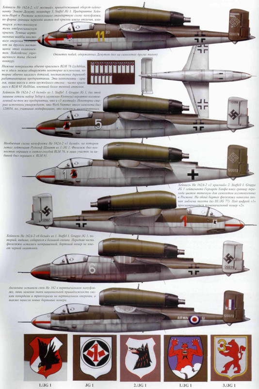 Perfiles del Heinkel He 162