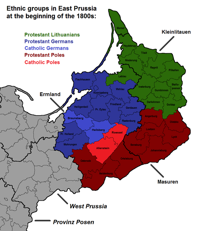 Восточная пруссия карта до 1945