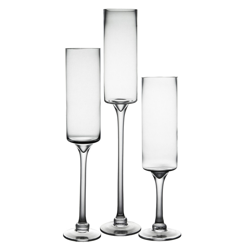 Smooth, streamlined design - These clear glass candle holders is a must-have for any elegant modern setting or event