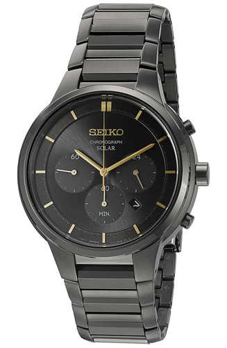 seiko chronograph solar black