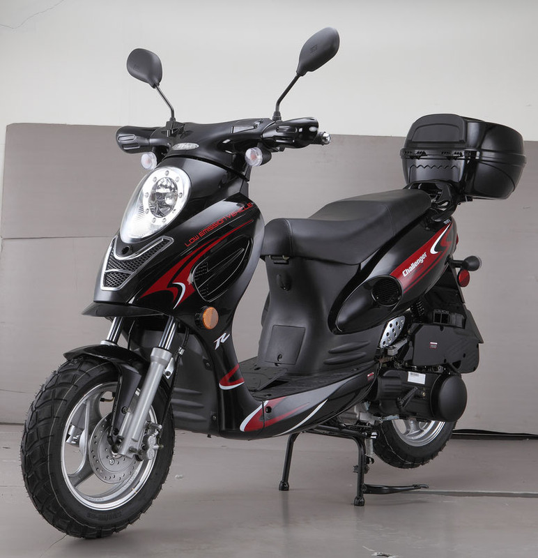 Cougar Cycle CHALLENGER 50cc Scooter, 4 Stroke, Air-Forced Cool,Single Cylinder